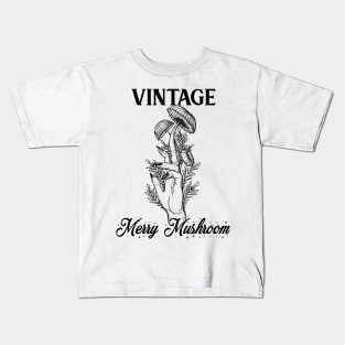 Vintage Merry Mushroom Lovers Kids T-Shirt